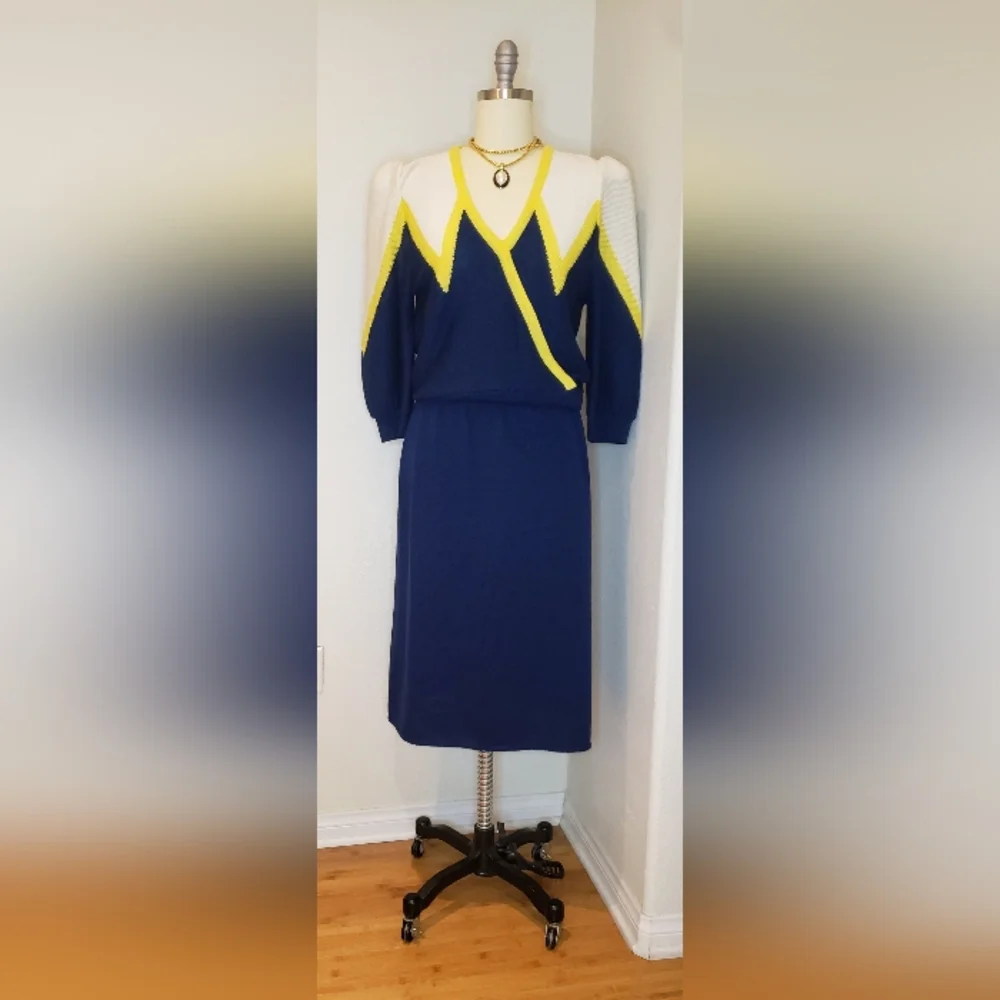 Vintage Navy Women's Sweater And Skirt - Picture 1 of 10